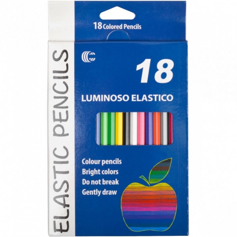 Детские карандаши для рисования CR755-18 Luminoso elastico "С", 18 цветов