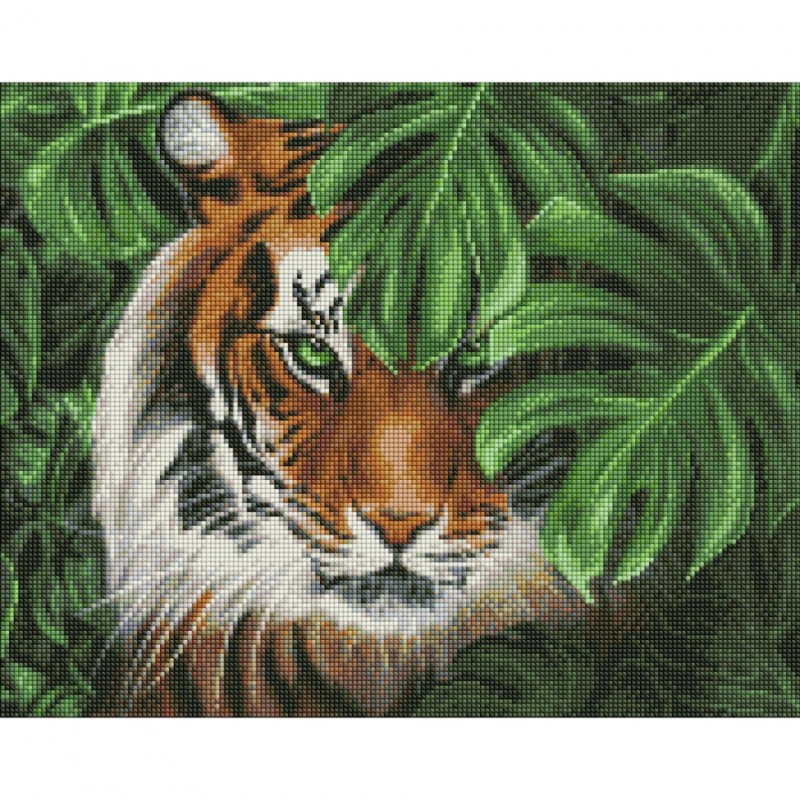 Алмазная мозаика "Амурский тигр" ©khutorna_art AMO7586 Идейка 40х50 см