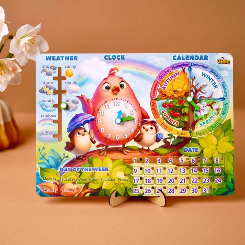 Развивающая игра Календарь - 2 "Птичка" (ПСД260) PSD260 ENG