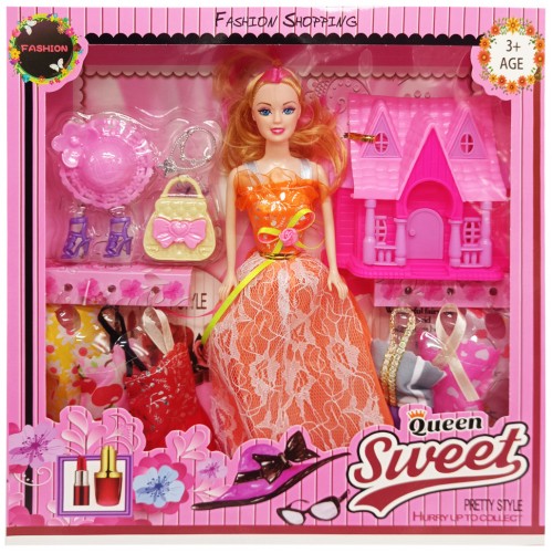 Детская кукла с нарядами "Queen Sweet" 313K44(Orange) с аксессуарами