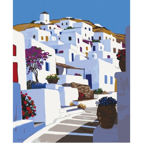 Картина по номерам "Санторини. Греция" 11238-AC 40 х 50 см
