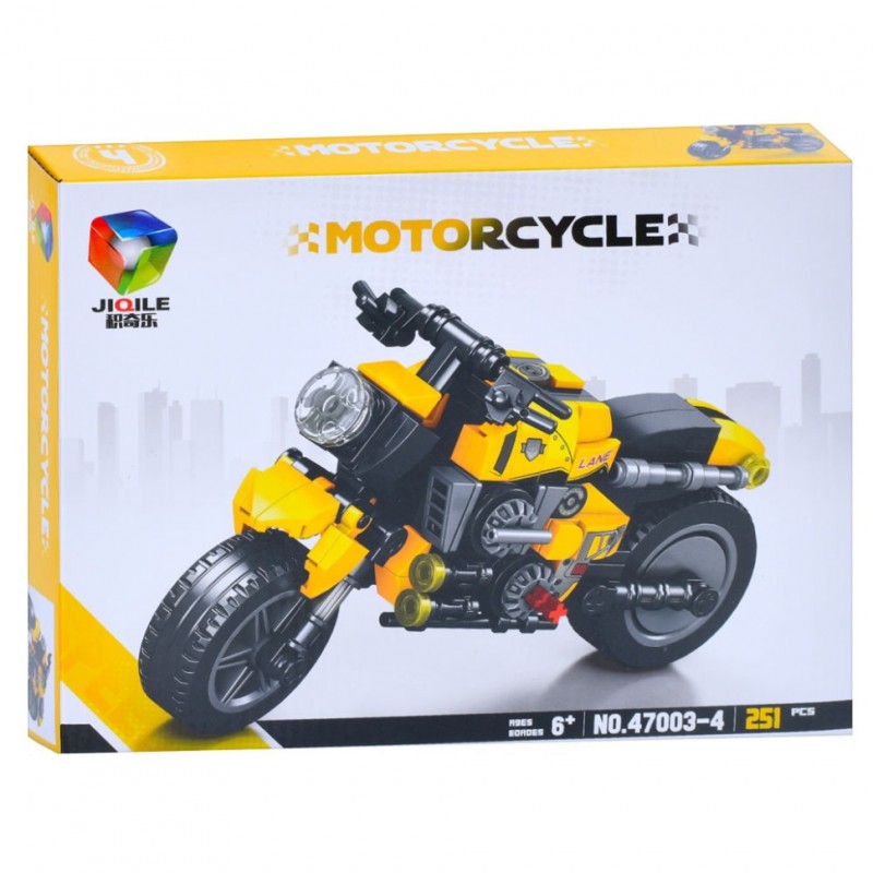 Детский конструктор "Мотоцикл" 47003-4, 251 элемент