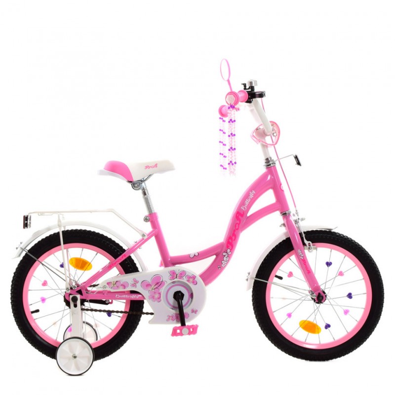 Велосипед детский PROF1 Y1621 16 дюймов, розовый