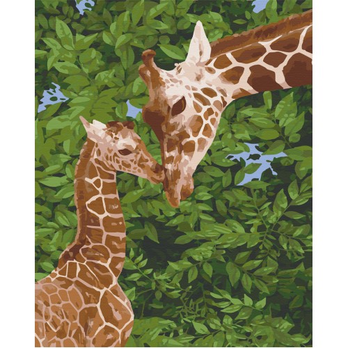 Картина по номерам. Art Craft "Жирафенок с мамой" 40х50 см 11637-AC