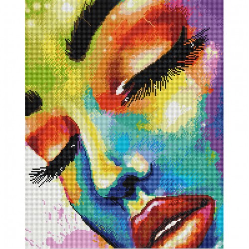 Алмазная мозаика "Женщина в красках" Brushme GF4805 40х50 см