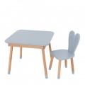 Детский стол 04-025GREY-TABLE, со стульчиком, серый