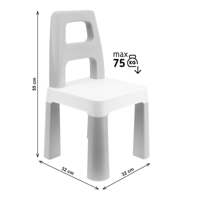 Детский стул "Kids Chair" 0198TXK серый, до 75 кг