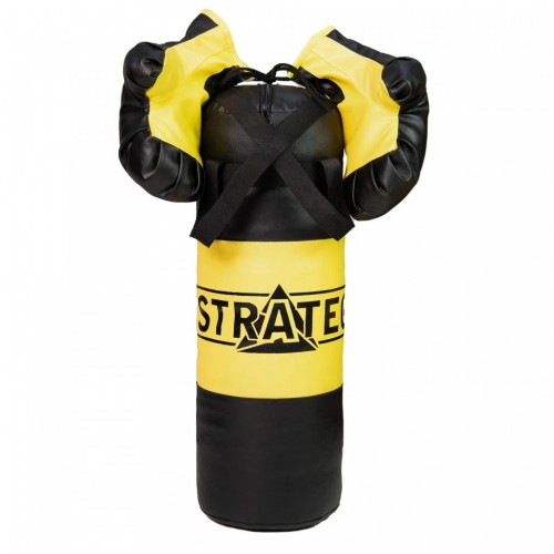 Боксерский набор "Желто-черный" Strateg 2072ST Средний