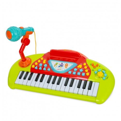 Детское игровое пианино LML7710(Red) с микрофоном
