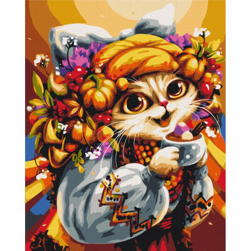Картина по номерам "Сентябрьская кошка" © Марианна Пащук Brushme BS53823 40x50 см