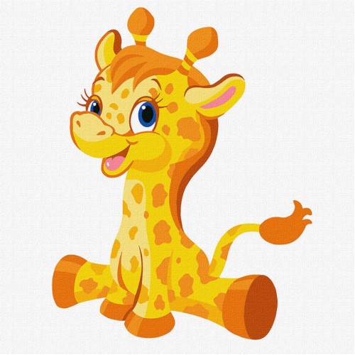Картина по номерам "Маленький жираф" KHO6085 30х30 см