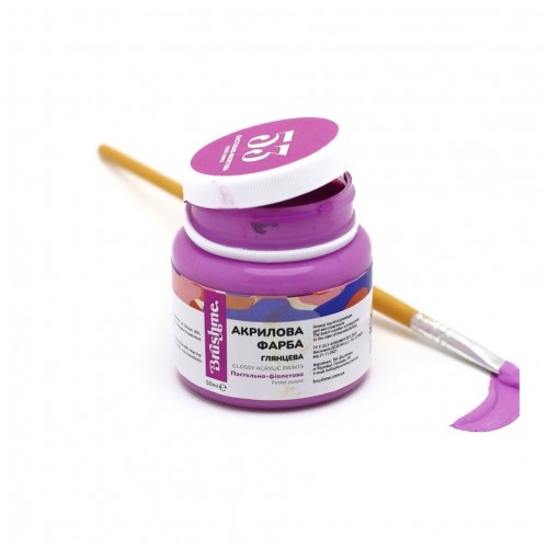 Акриловая краска глянцевая Пастельно-фиолетовая Brushme AP5053 50 мл