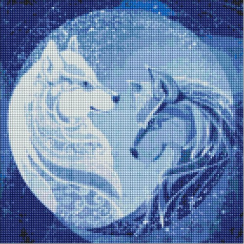 Алмазная мозаика "Созвездие волков" Идейка AMO7199 40х40 см