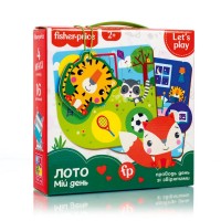 Игра настольная "Fisher Price. Лото. Мой день" VT2910-02, 4 игральных поля