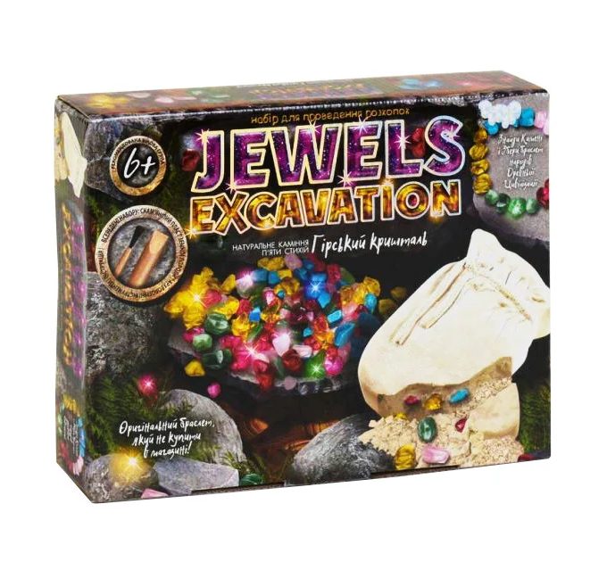 Набор для проведения раскопок 7576DT "Jewels Excavation" Камни JEX-01-02 Укр