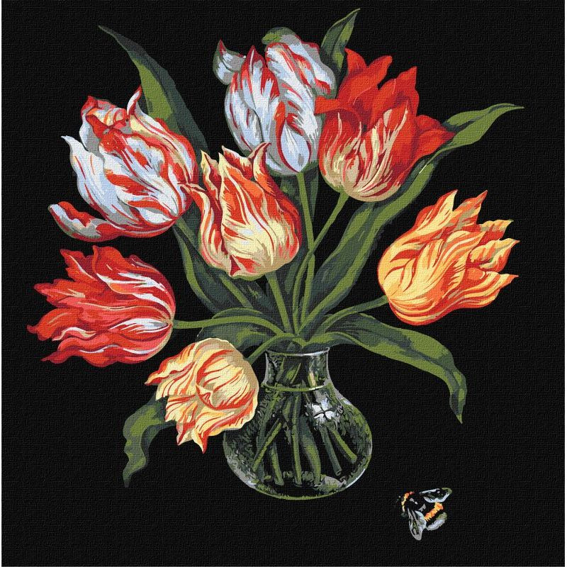 Картина по номерам "Изящные тюльпаны" ©kovtun_olga_art Идейка KHO3216 40х40 см