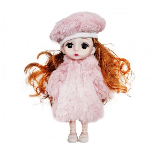 Детская кукла в берете C14 шарнирная, 15 см