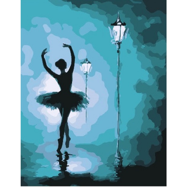 Картина по номерам. Brushme "Балерина в свете фонарей" GX25686, 40х50 см