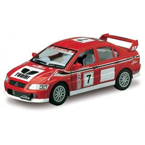 Коллекционная машинка MITSUBISHI LANCER EVOLUTION VII WRC KT5048W(Red) инерционная