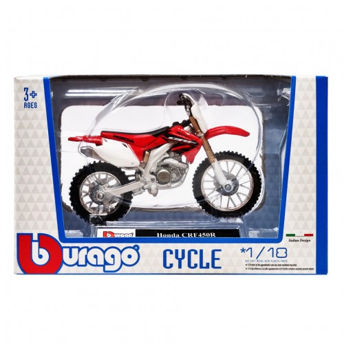 Детская модель Мотоцикла "Honda CRF450R" 18-51030-10 масштаб 1:18