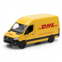 Автомодель автобус металл "Mercedes-Benz Sprinter DHL Edition" KT5429W 1:48 Инерционный