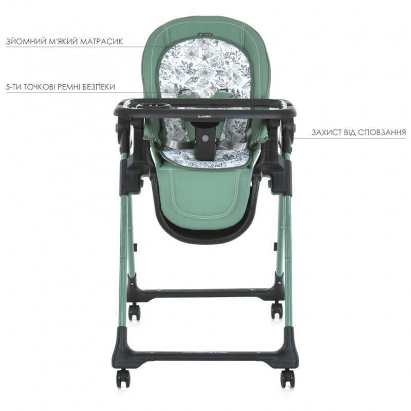 Стульчик для кормления ME 1037-B CRYSTAL Green до 15 кг