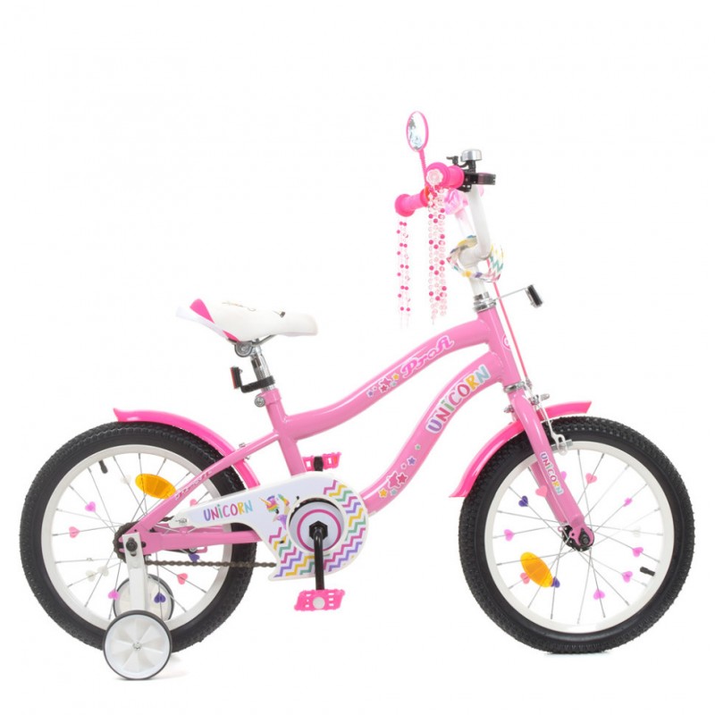 Велосипед детский PROF1 Y16241 16 дюймов, розовый