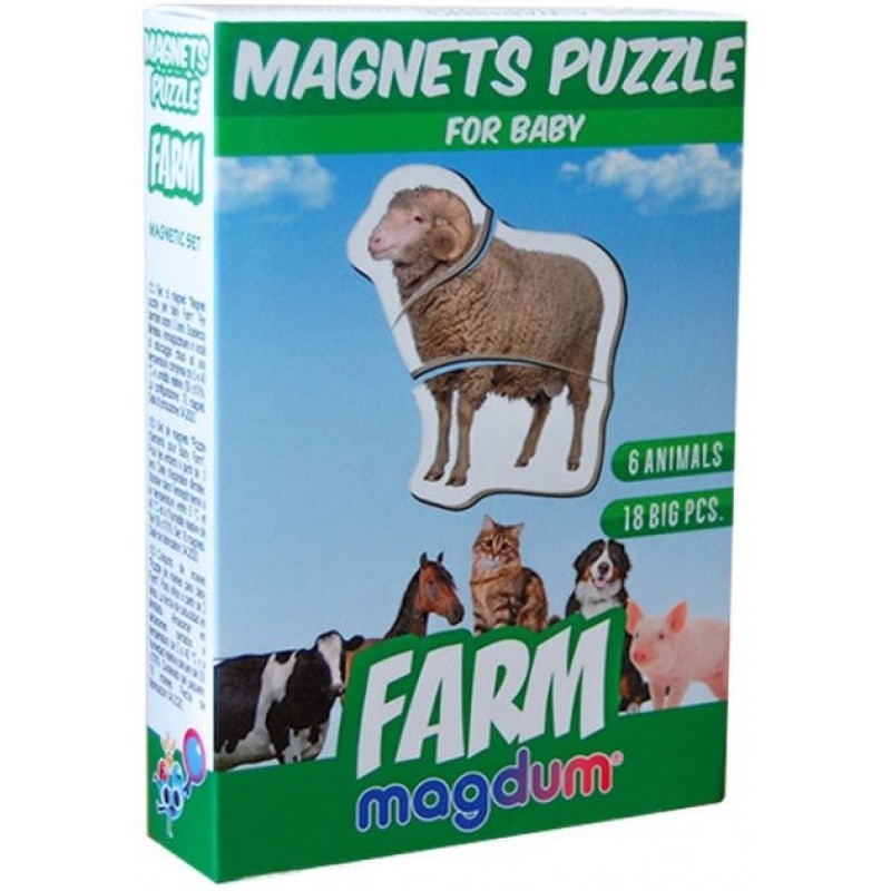 Магнитные пазлы Magdum "Ферма" ML4031-19 EN