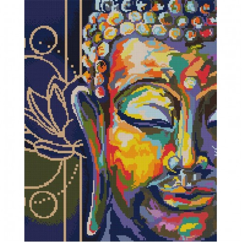 Алмазная мозаика "Красочный Будда" DBS1041, 40x50 см