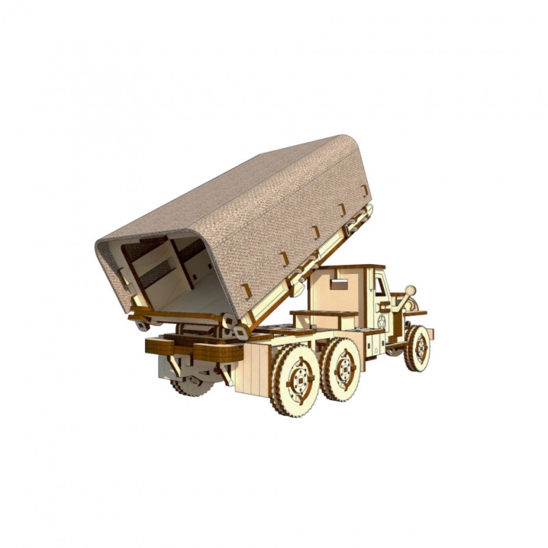 Деревянный конструктор "Военный грузовик STUDEBAKER" OPZ-003, 176 деталей
