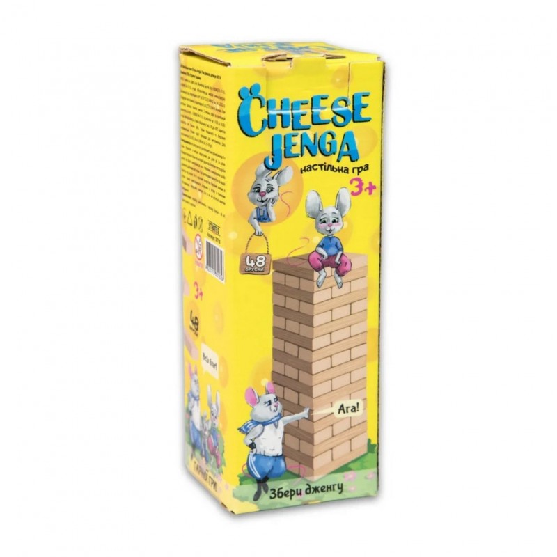Настольная игра "Cheese Jenga" 30718, 48 брусков, на украинском языке