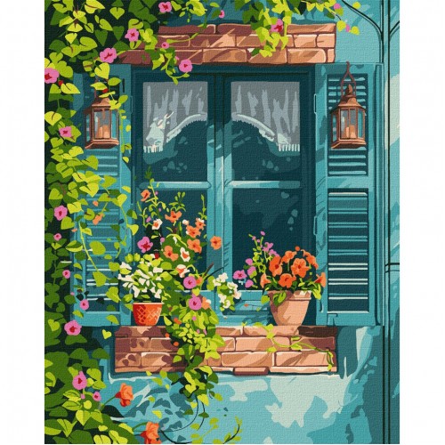 Картина по номерам "Дом в саду" KHO6348 40х50 см