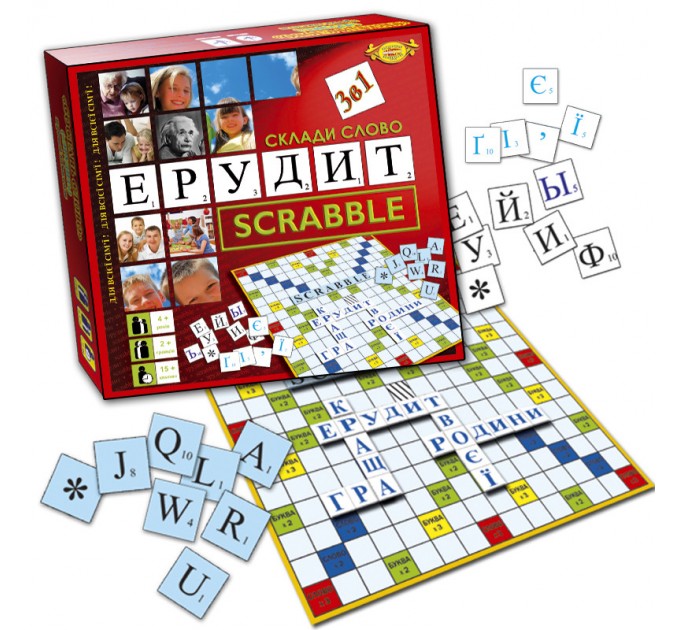 Настольная игра "Составь слово. Эрудит (Scrabble)" MKB0132 от 4-х лет