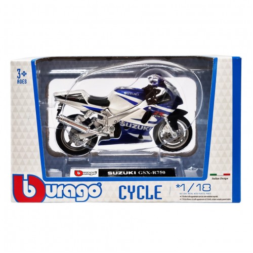 Детская модель Мотоцикла "SUZUKI GSX-R750" 18-51030-1 масштаб 1:18