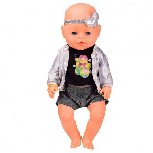 Детская кукла-пупс BL037 в зимней одежде, пустышка, горшок, бутылочка