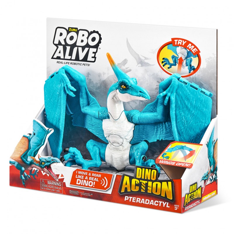 Интерактивная игрушка Птеродактиль Robo Alive 7173 со звуком