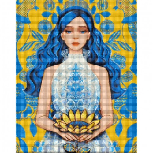 Алмазная мозаика "Золотой цветок" ©mosyakart AMO7472 Идейка 40х50 см