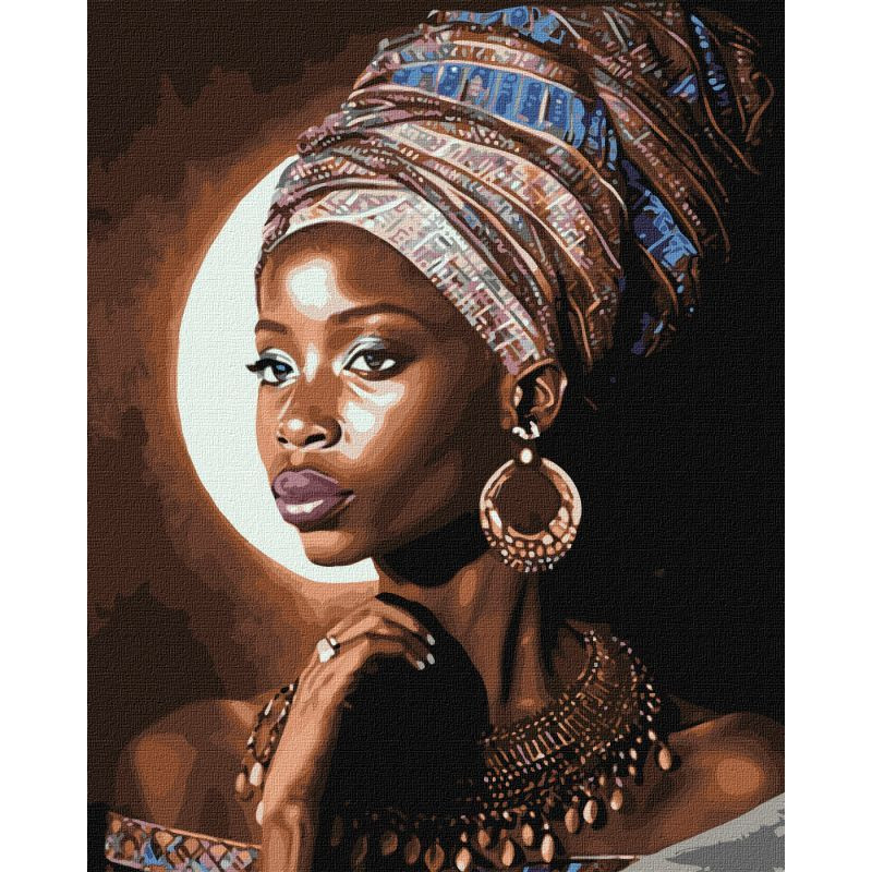 Картина по номерам "Африканская красотка" ©art_selena_ua KHO2532 40х50 см Идейка