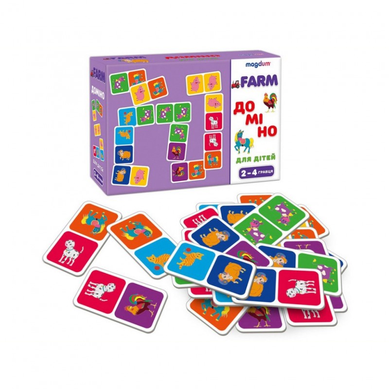 Детская развивающая игра Домино «Животные» ME5032-22, 28 карточек