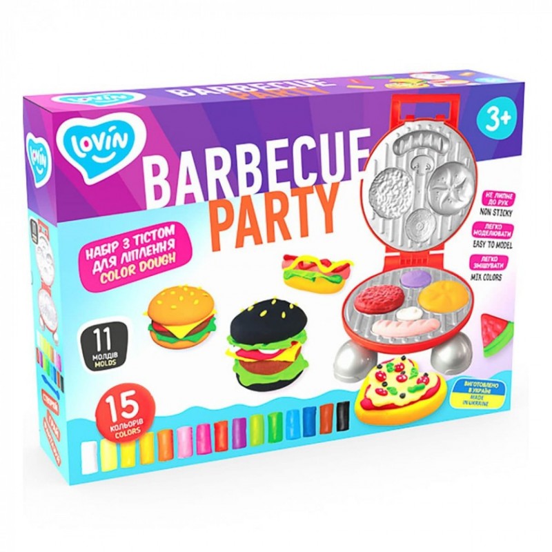 Набор для креативного творчества с тестом "Barbecue Party" TM Lovin 41194, 15 цветов