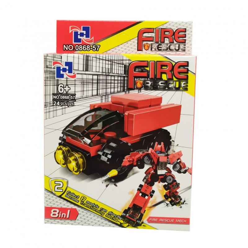Детский конструктор 0868-57 пожарный транспорт
