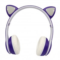 Детские наушники с кошачьими ушками VIV-23M(Violet)