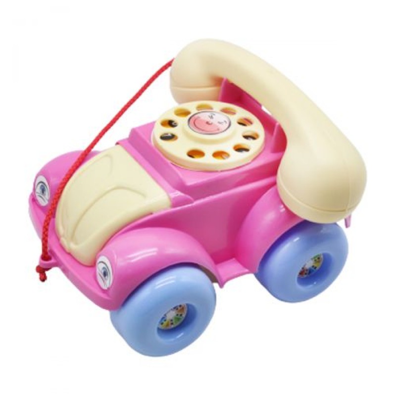 Каталка-машинка "Телефон" (розовая) 5106