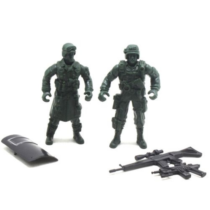 Набір фігурок "Військові зі зброєю" (5 елем) Пластик Зелений (215800)