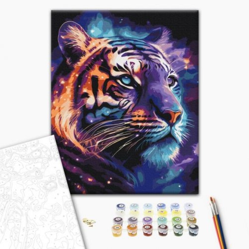 Картина за номерами Космічний тигр, 40х50 см (220005)