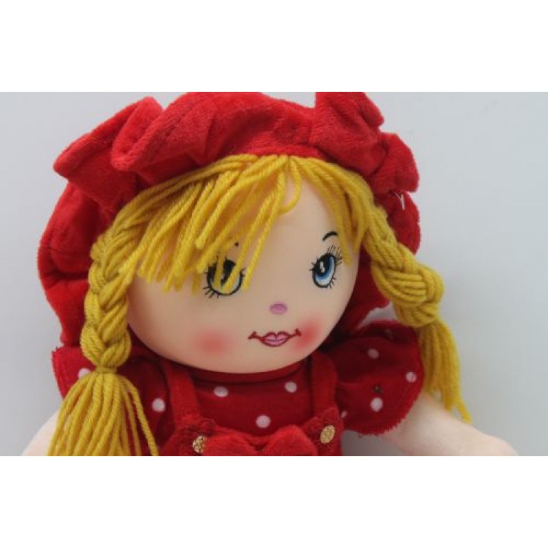 Мʼяка лялька "Катя" у червоному (42 см) Текстиль Червоний (223410)
