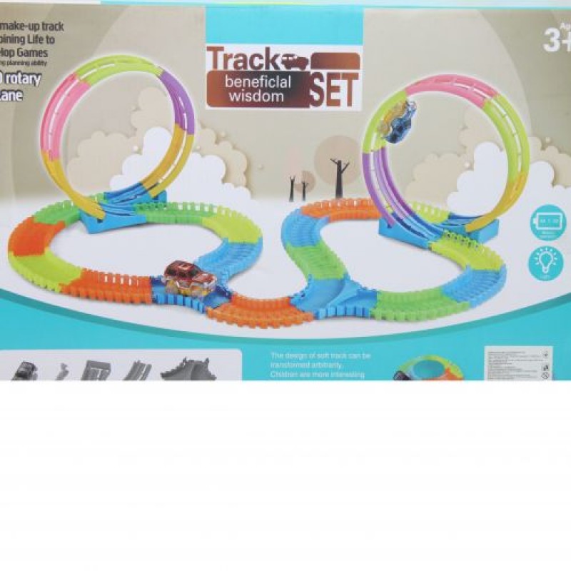 Трек з машинкою "Track Set" (150 елем) Пластик Різнобарв'я (223962)