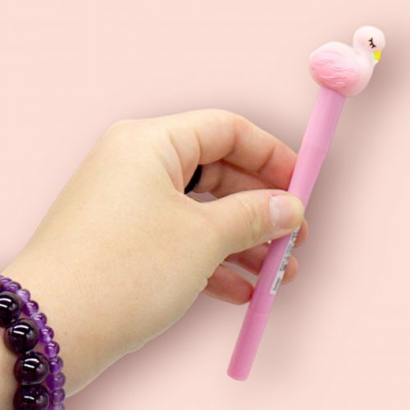 Ручка кулькова "Фламінго", зі світлом, мікс видів, ціна за 1 шт Комбінований Різнобарв'я (240498)