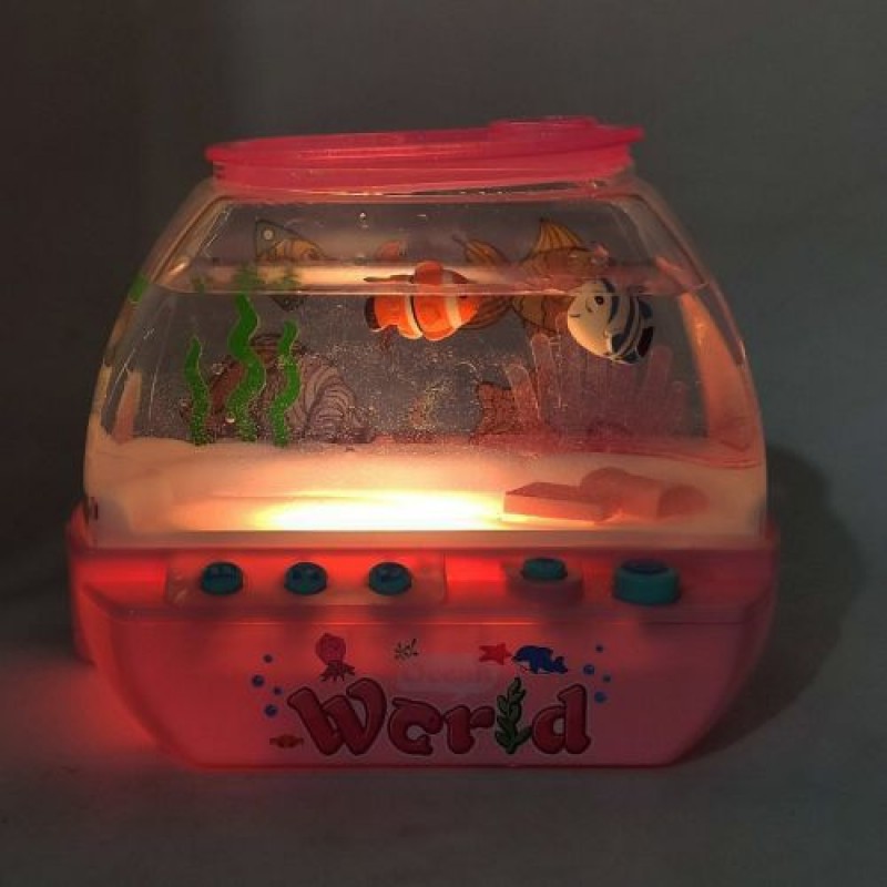Музична іграшка "Інтерактивний акваріум", підсвічування, казки, пісні мелодії, Bluetooth, нічник (укр) Пластик Рожевий (242291)