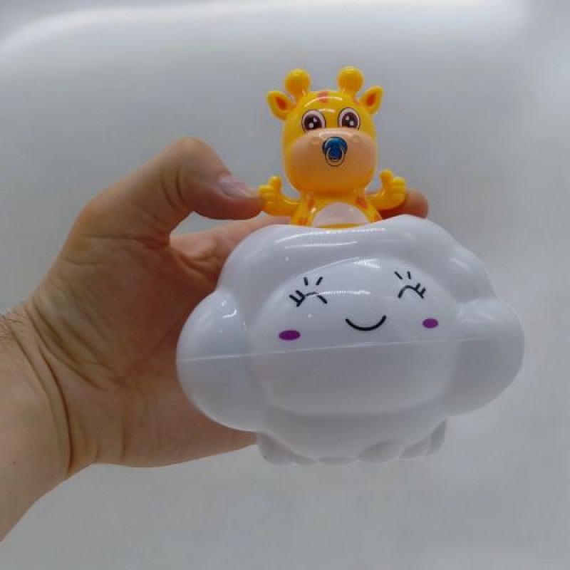 Іграшка для ванни "Жираф на хмаринці" Пластик Білий (242654)